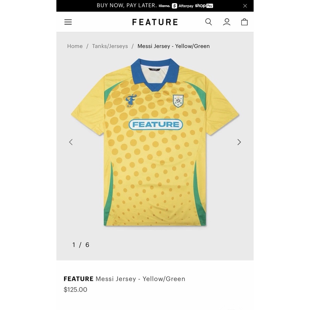 Featureall Thing Good Men's Soccer Jersey Yellow Green Polka Dot Logo Embroidery